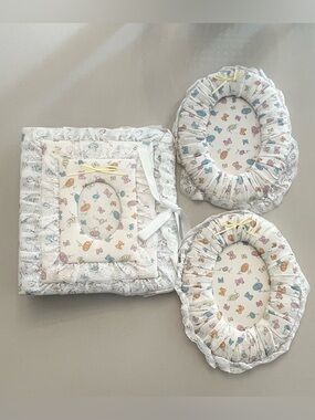 Whimsical handmade Baby Keepsake Bedroom Set - Nursery Essentials - 3 piece